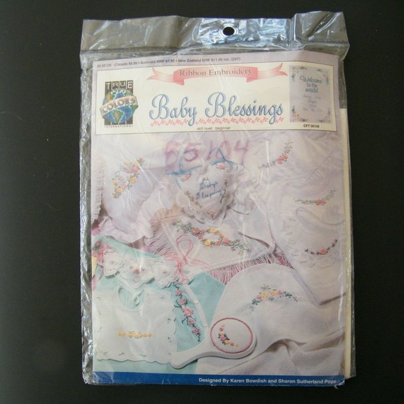True Colors Ribbon Embroidery Baby Blessings Welcome To The World NEW OPEN PKG - Picture 10 of 12